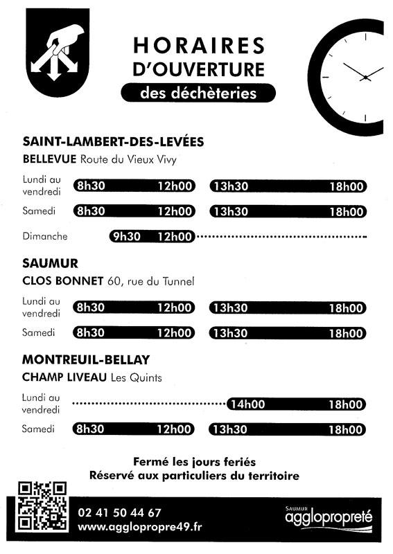 HORAIRES-DECHETERIE